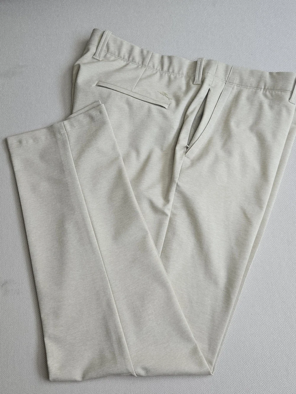 Tommy Bahama On Par Flat Front Pants Beige 40x32 Athletic Golf Classic Men's